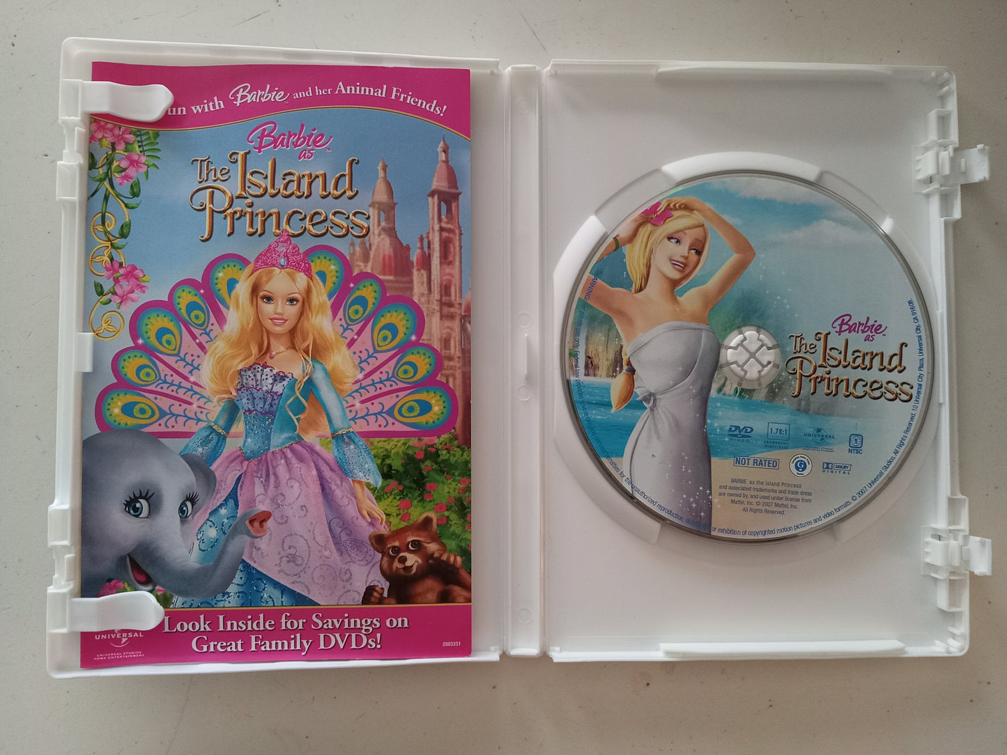 Barbie As The Island Princess, DVD Movie, Widescreen, Not Rated, USED
