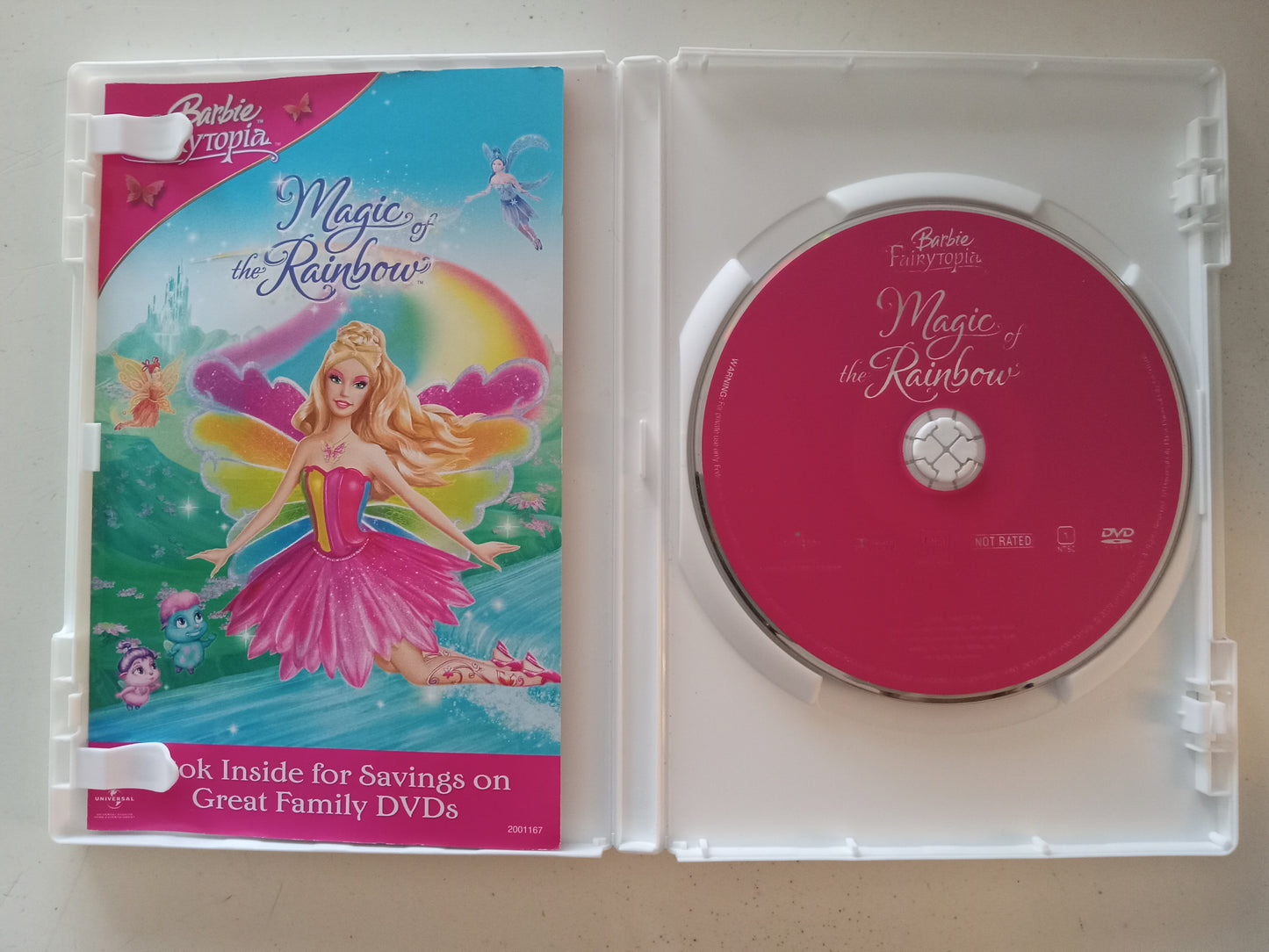 Barbie Fairytopia Magic Of The Rainbow, DVD Movie Widescreen, Not Rated, NEW/USED