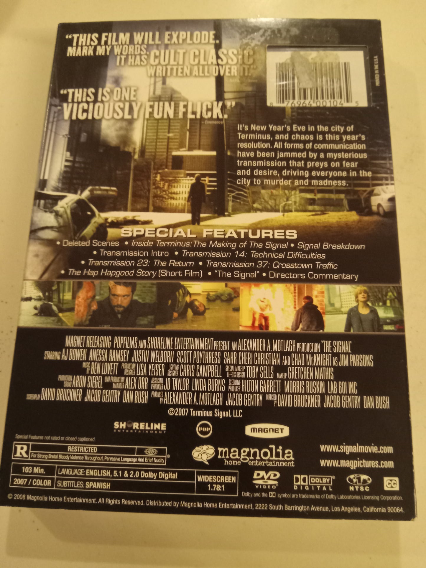 The Signal, Transmission Spreading, DVD Movie, AJ Bowen Widescreen, +Lenticular Slip Cover, Rated R, NEW