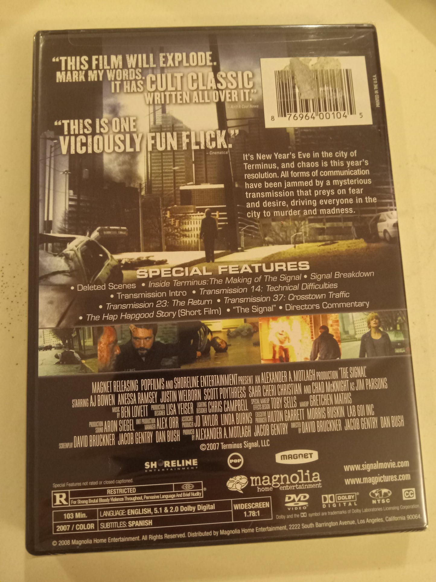 The Signal, Transmission Spreading, DVD Movie, AJ Bowen Widescreen, +Lenticular Slip Cover, Rated R, NEW