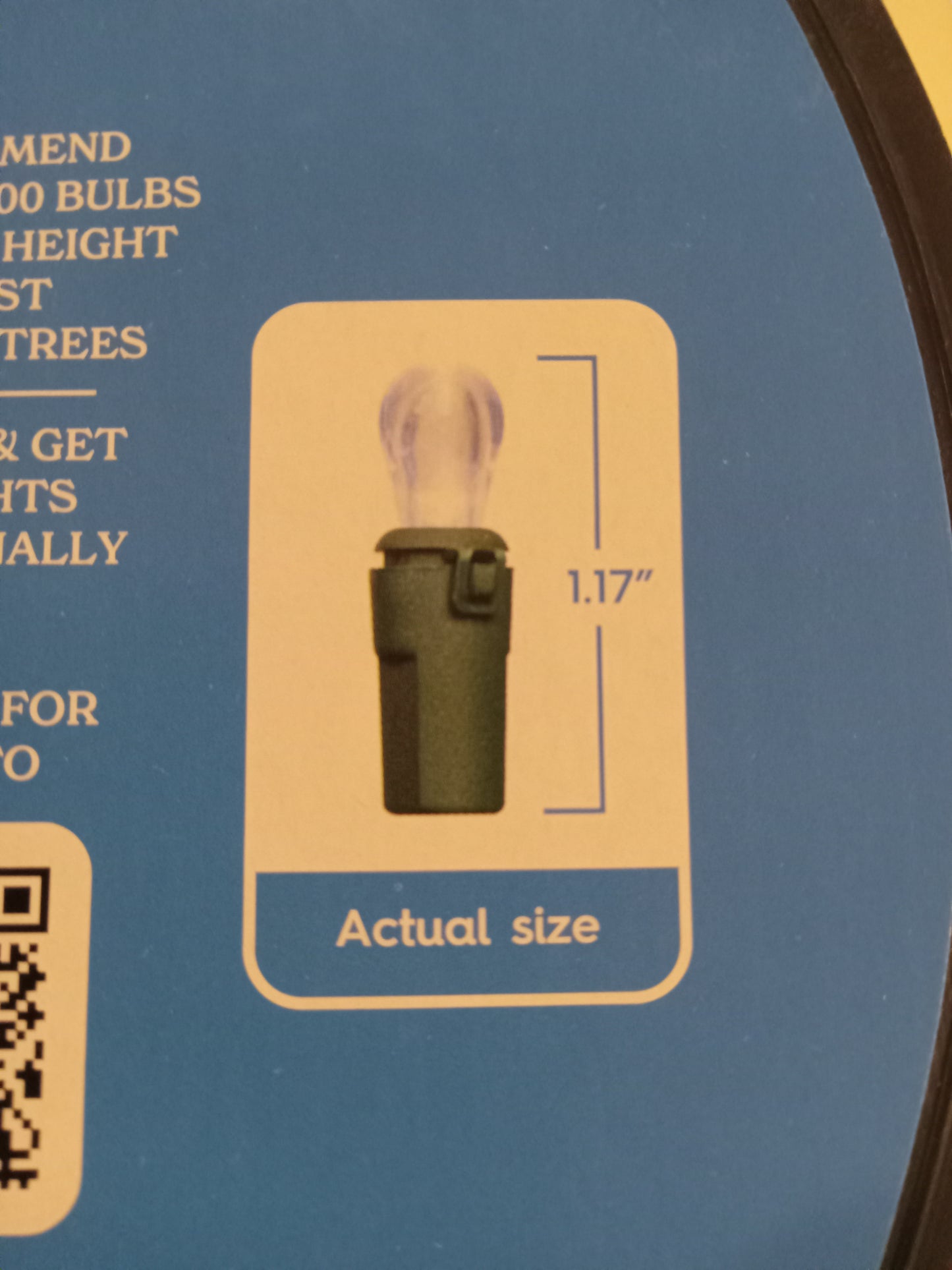 Christmas Lights Roll, 200 LED Mini Edison Bulbs, Multi-Color/Cool White, Green Wire, Holiday Time, NEW