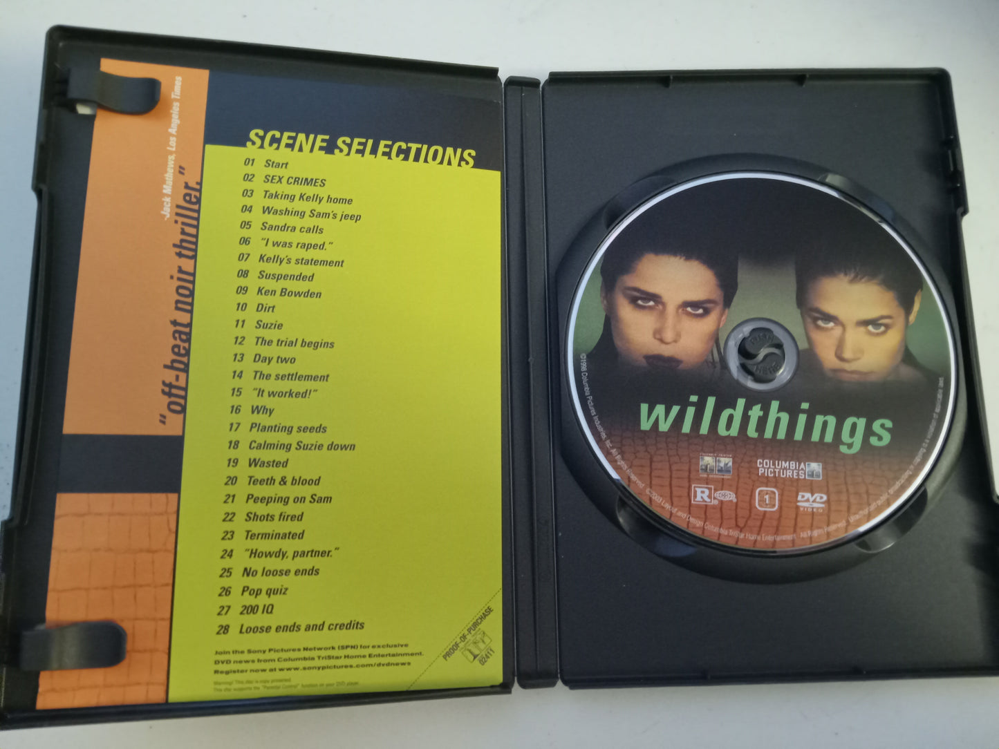 Wild Things, DVD Movie, Matt Dillon, Fullscreen, Widescreen, Rated R, USED