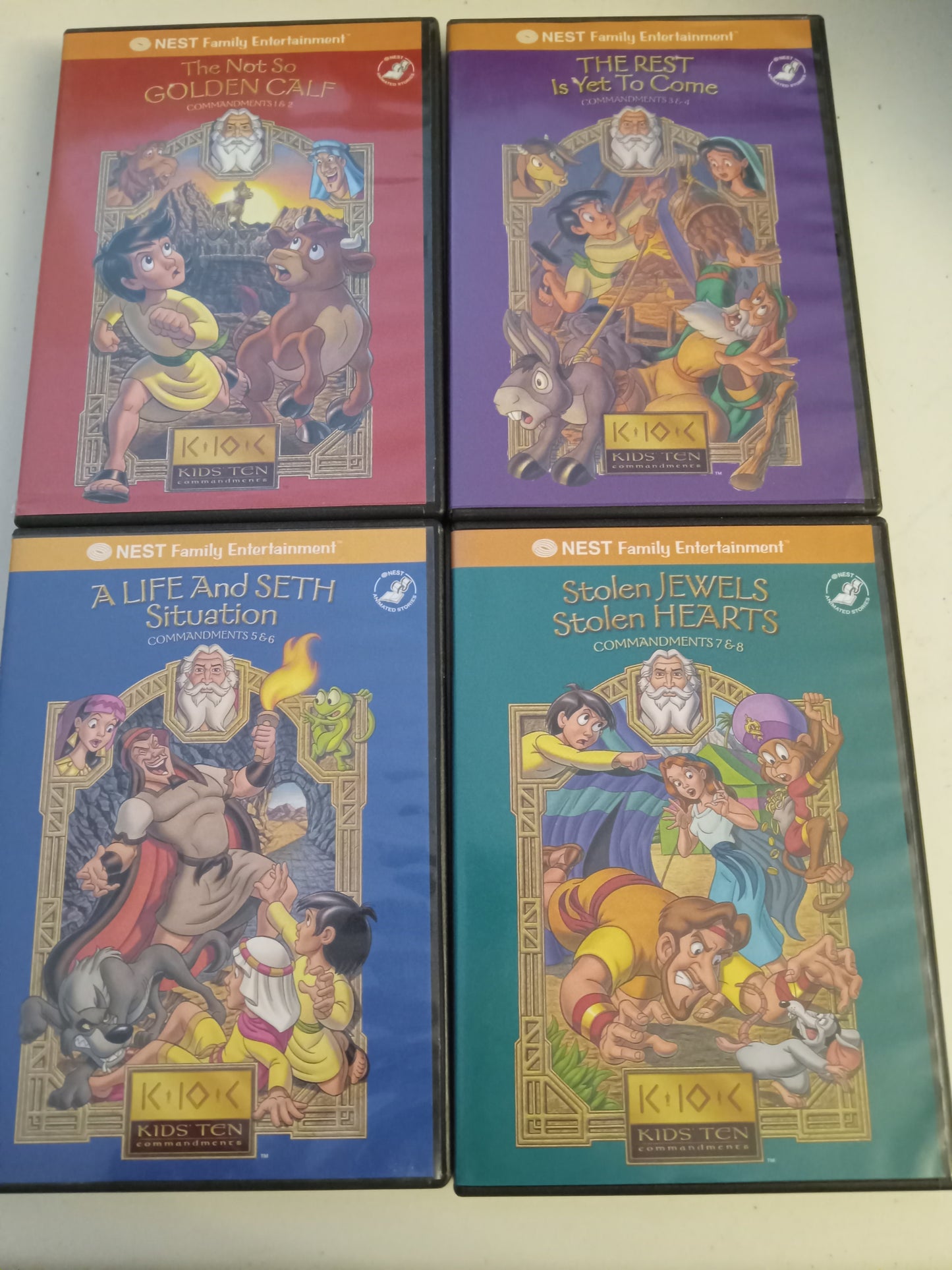 Kids Animated Ten Commandments Series, Nest Family Entertainment, DVD Movie, Widescreen, Not Rated, USED