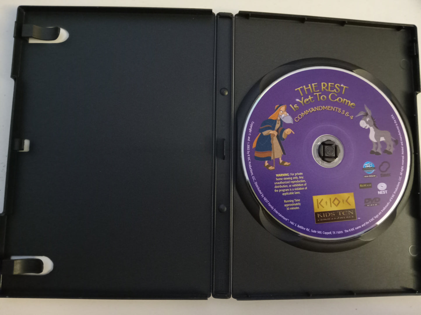 Kids Animated Ten Commandments Series, Nest Family Entertainment, DVD Movie, Widescreen, Not Rated, USED
