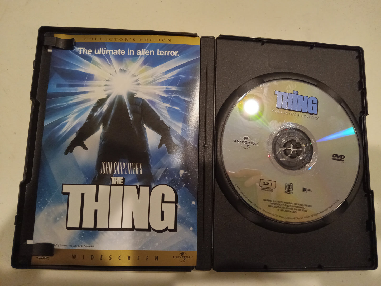 The Thing, John Carpenter's Collector's Edition, DVD Movie, Widescreen, Rated R, USED