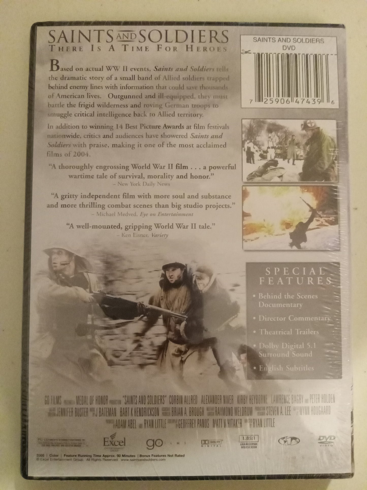 Saints And Soldiers, Special Edited Version, DVD Movie, Widescreen, Not Rated, NEW/USED