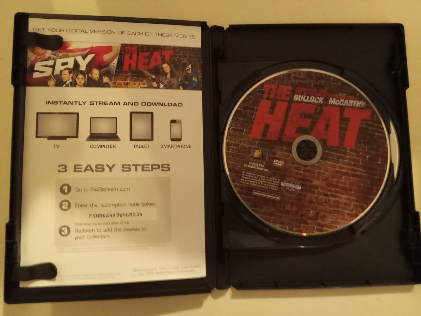 Spy, & The Heat, Double Feature, DVD Movies, Fullscreen, Rated R, USED