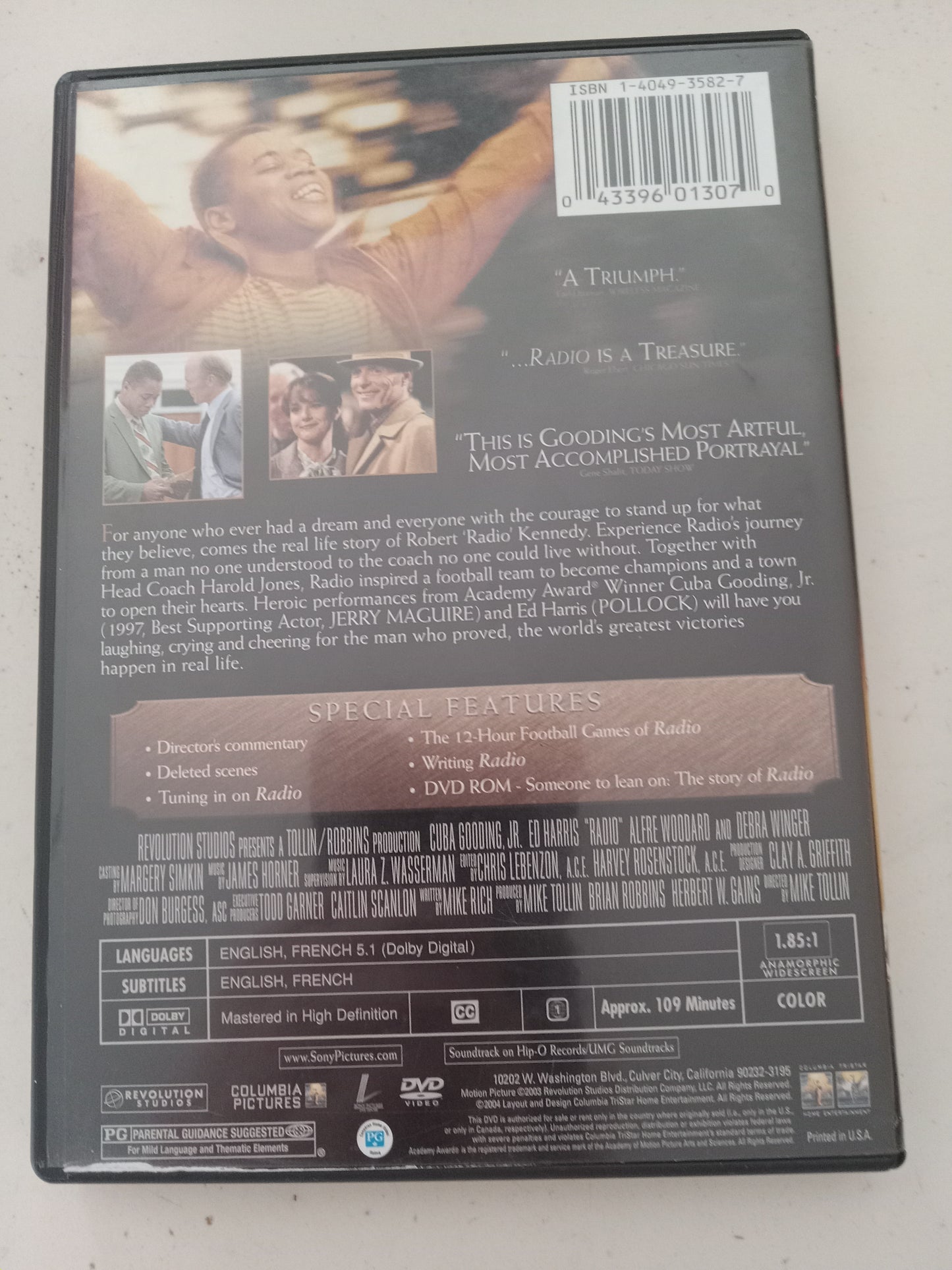 Radio, DVD Movie, Cuba Gooding Jr. Widescreen, Rated PG, NEW/USED