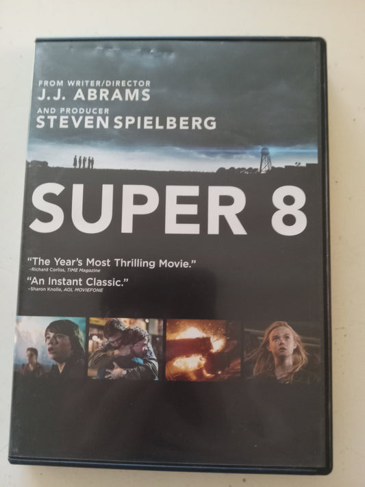 Super 8, DVD Movie, Steven Spielberg Widescreen, Rated PG-13, USED