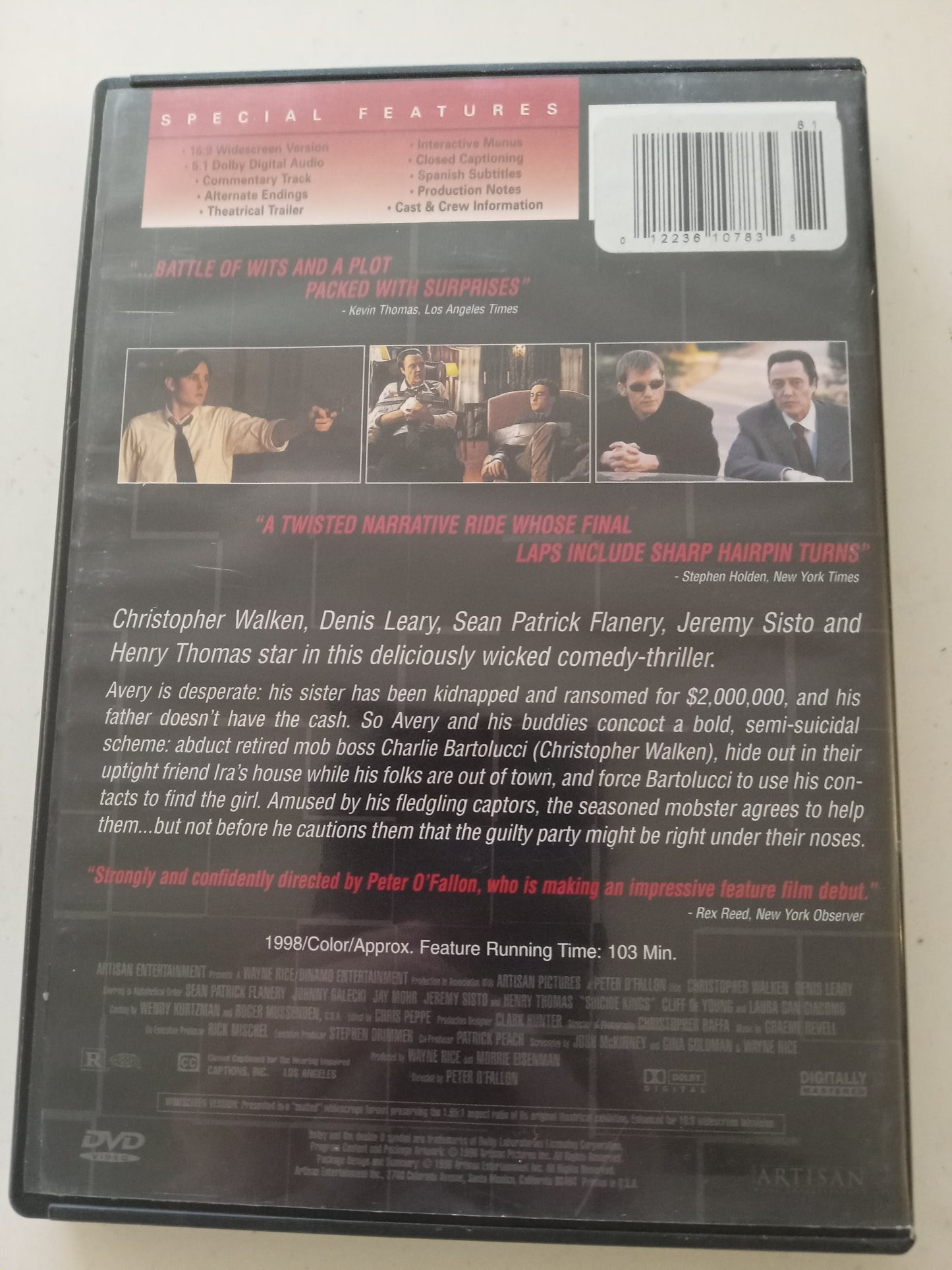 Suicide Kings, DVD Movie, Widescreen, Rated R, USED