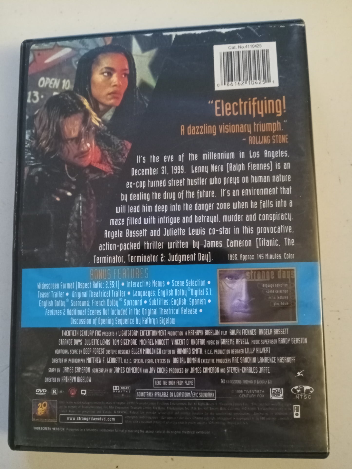 Strange Days, DVD Movie, Widescreen, Rated R, USED