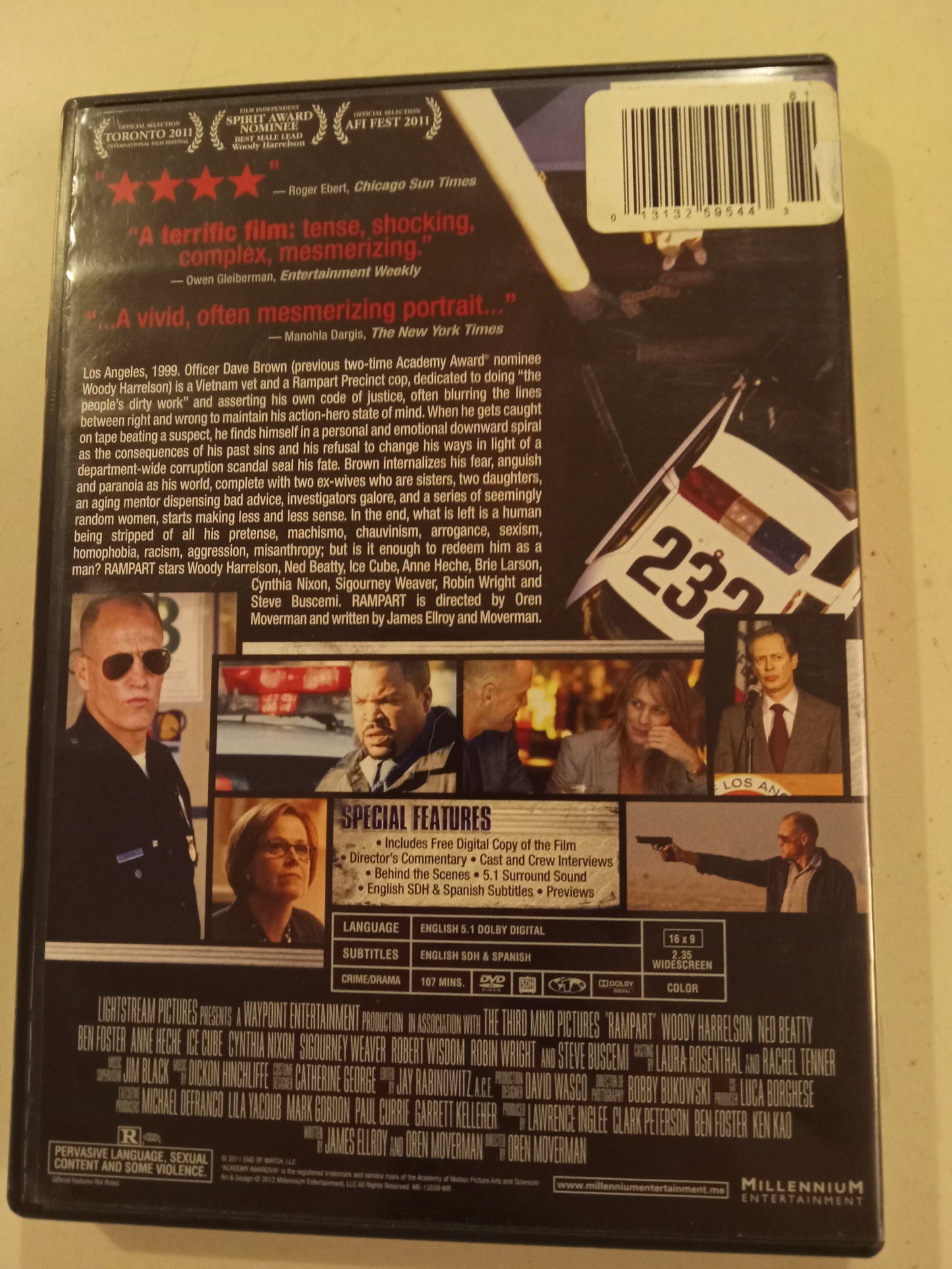 Rampart, DVD Movie, Widescreen, Rated R, USED
