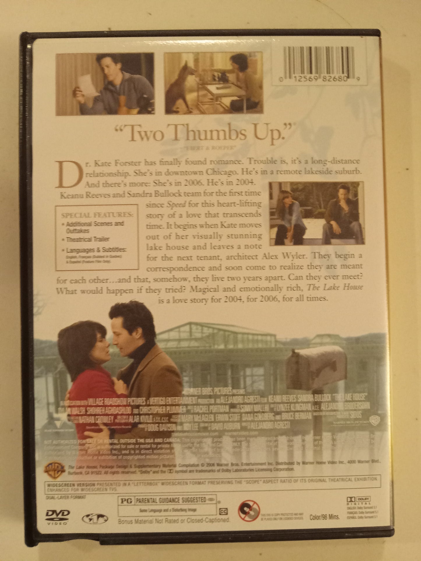 The Lake House, DVD Movie, Sandra Bullock Widescreen, Rated PG, USED