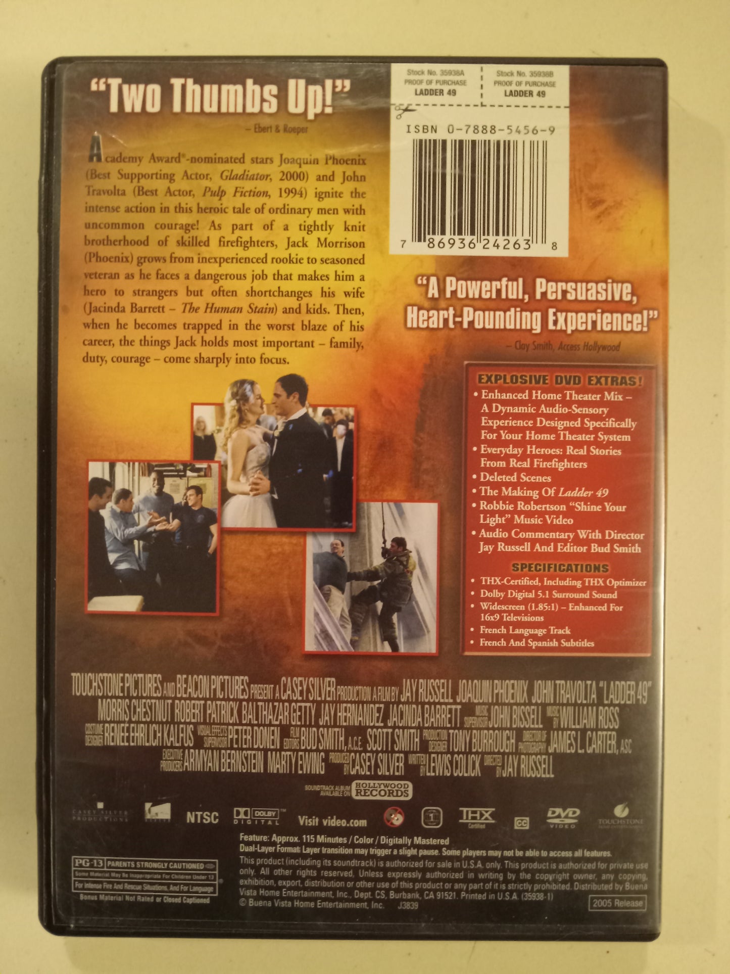 Ladder 49, DVD Movie, John Travolta Widescreen/Fullscreen, Rated PG-13, USED