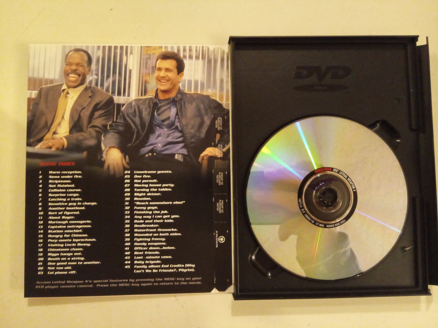 Lethal Weapon 1, 2, 3, 4, 4 Film Favorites, DVD Movies Widescreen, Not Rated/Rated R, USED