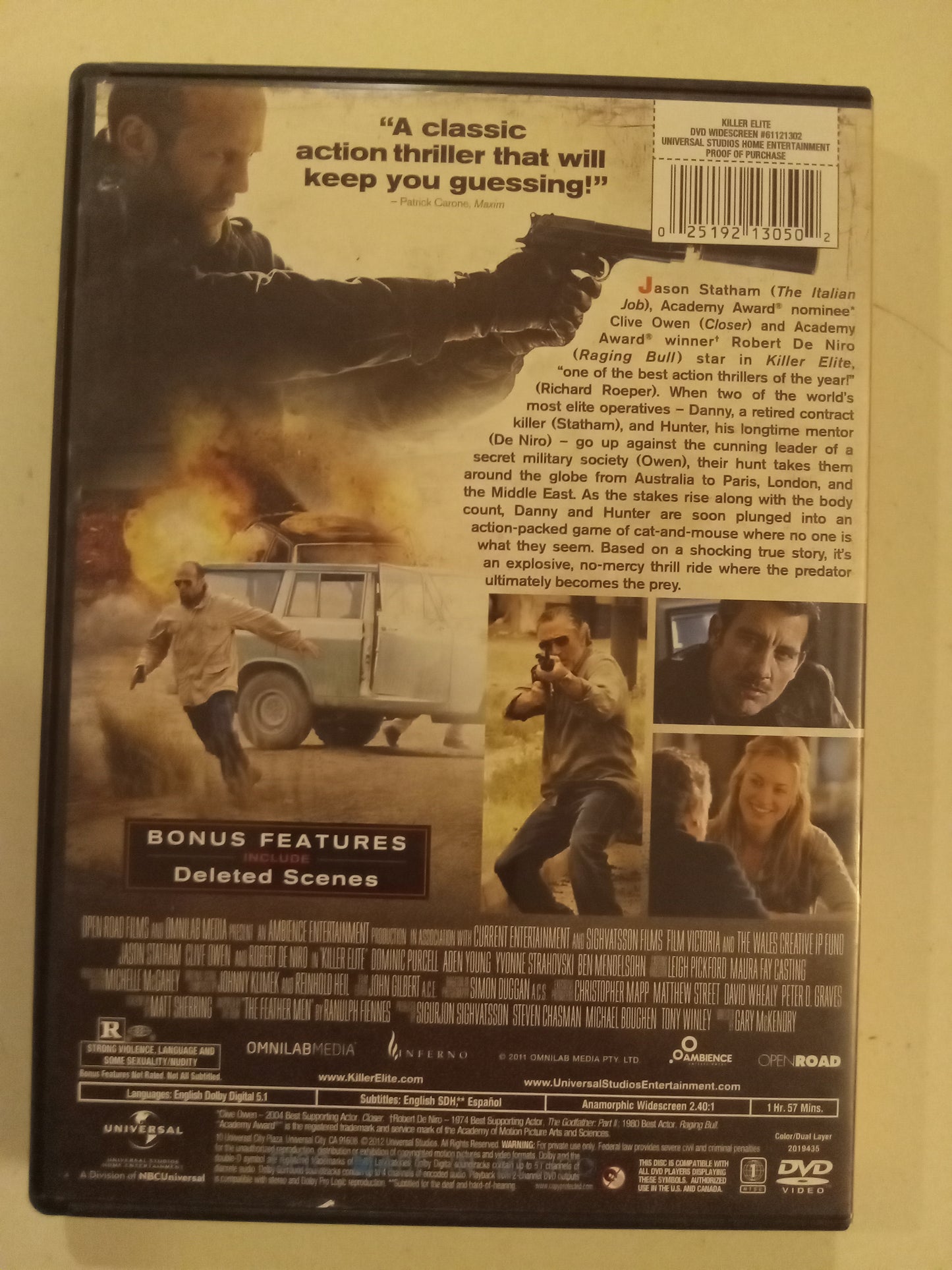 Killer Elite, DVD Movie, Widescreen, Rated R, NEW/USED