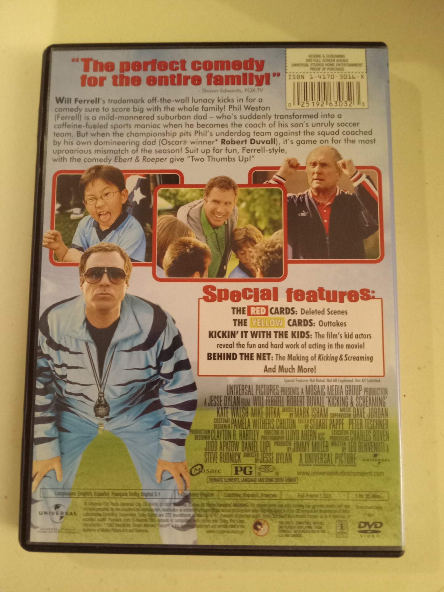 Kicking And Screaming, DVD Movie, Will Ferrell Fullscreen, Rated PG, USED