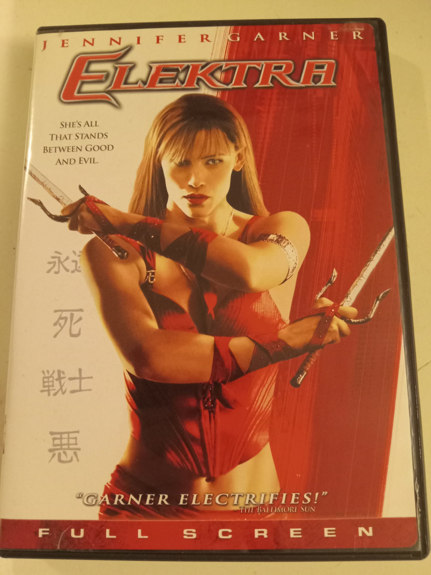 Elektra, DVD Movie, Jennifer Garner Fullscreen, Rated PG-13, USED