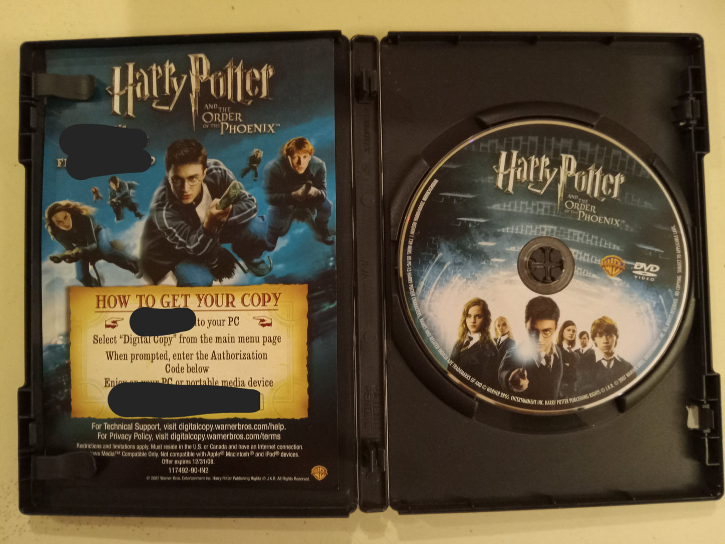 Harry Potter And The Order Of The Phoenix, DVD Movie, 2 Discs Special Ed. Widescreen, Rated PG-13, NEW/USED