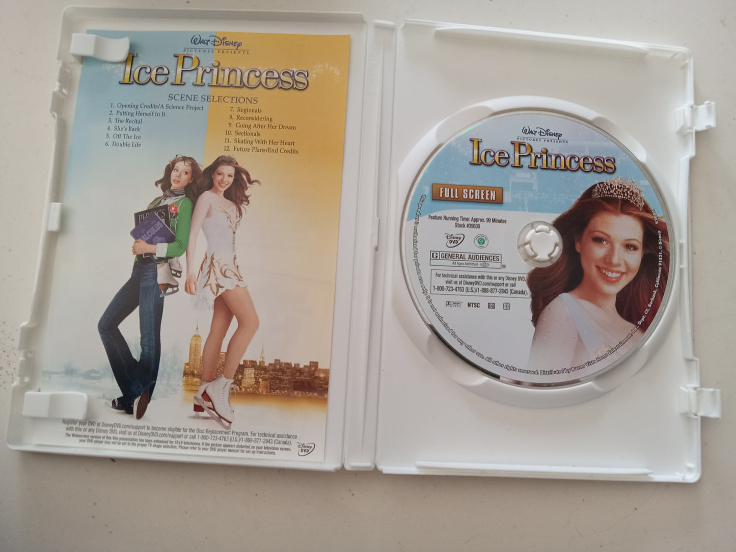 Ice Princess, DVD Movie, Fullscreen, Rated G, USED