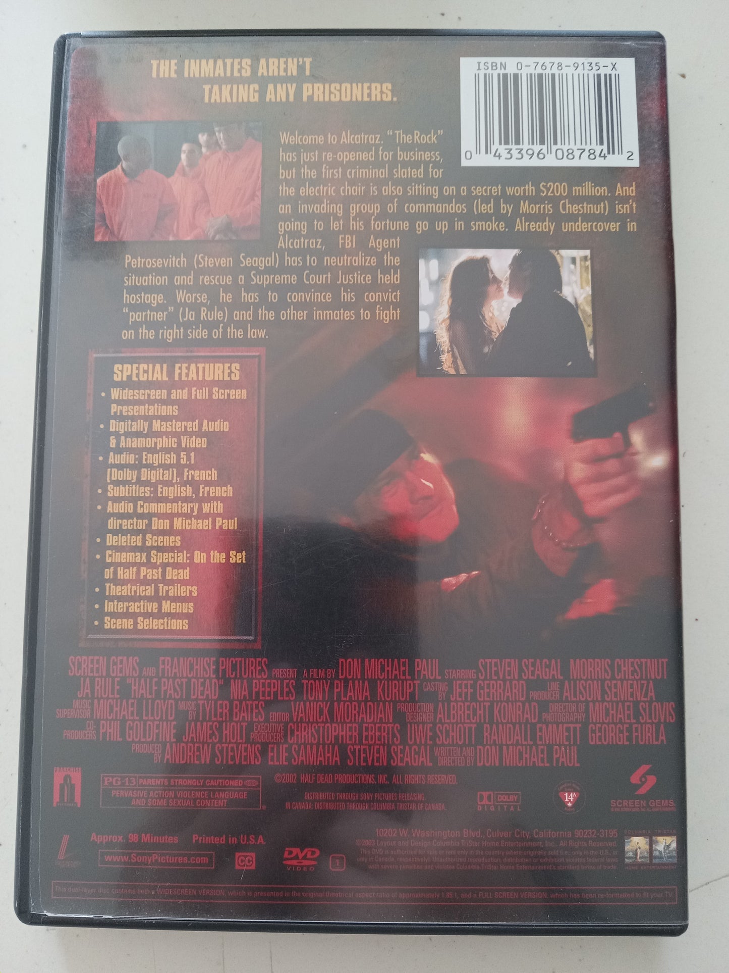 Half Past Dead, DVD Movie, Steven Seagal Fullscreen/Widescreen, Rated PG-13, USED