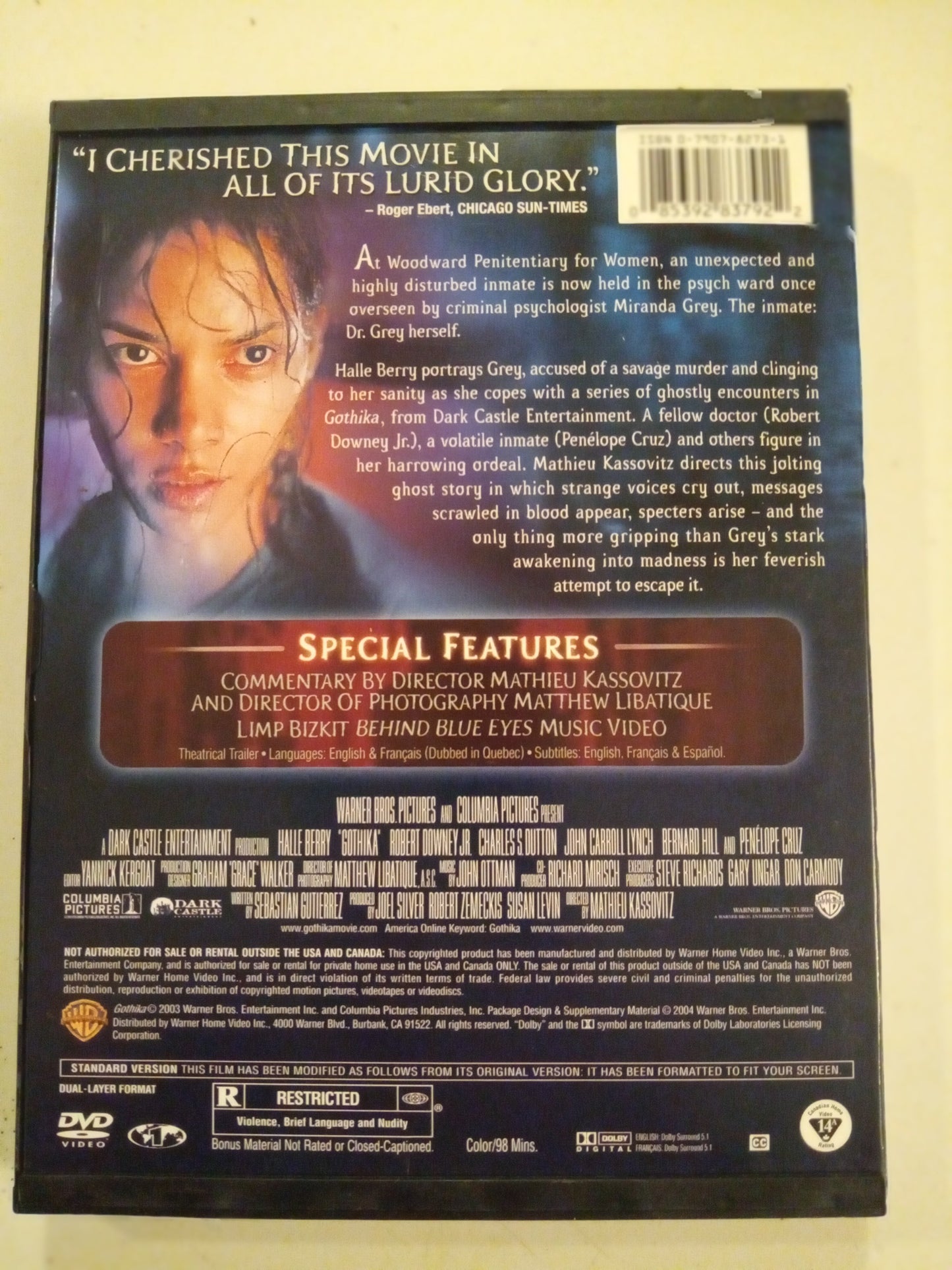 Gothika, DVD Movie, Widescreen/Fullscreen, Rated R, USED