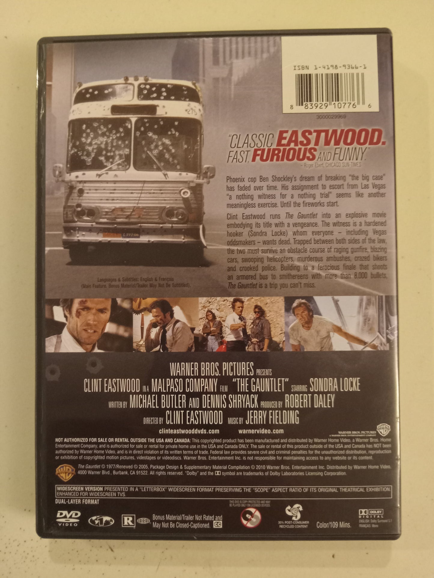 The Gauntlet, DVD Movie, Widescreen, Rated R, Rare USED