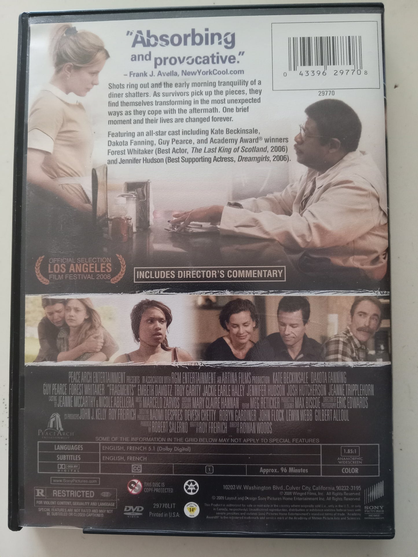 Fragments, DVD Movie, Kate Beckinsale Widescreen, Rated R, USED