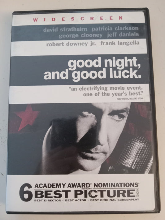 Good Night, And Good Luck. DVD Movie, Robert Downey Jr Widescreen, Rated PG, USED