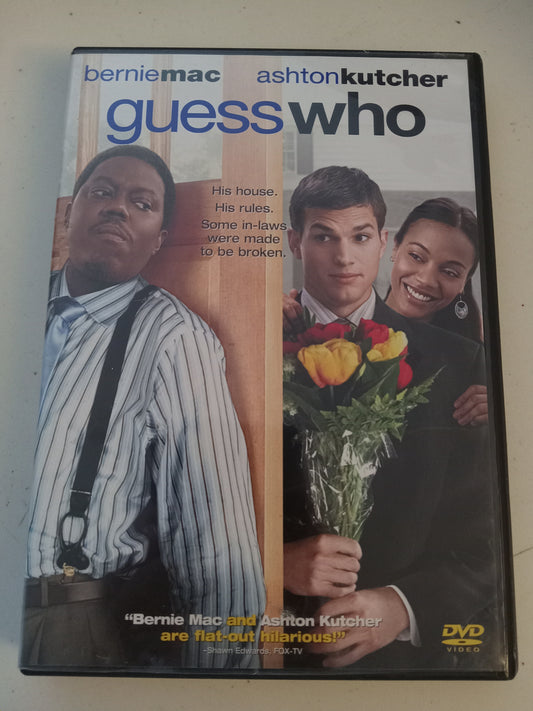 Guess Who, DVD Movie, Ashton Kutcher Widescreen, Rated PG-13, USED