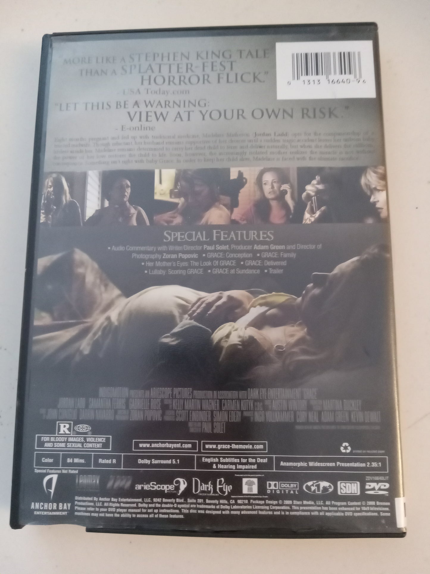Grace, DVD Movie, Samantha Ferris Widescreen, Rated R, USED