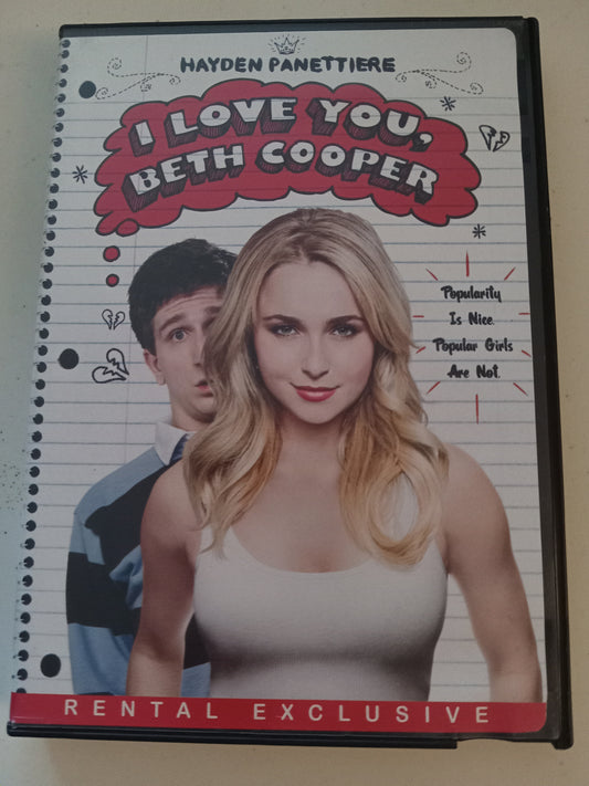 I Love You Beth Cooper, DVD Movie, Hayden Panettiere Widescreen, Rated PG-13, USED