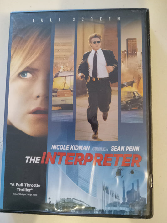 The Interpreter, DVD Movie, Nicole Kidman Fullscreen, Rated PG-13, USED