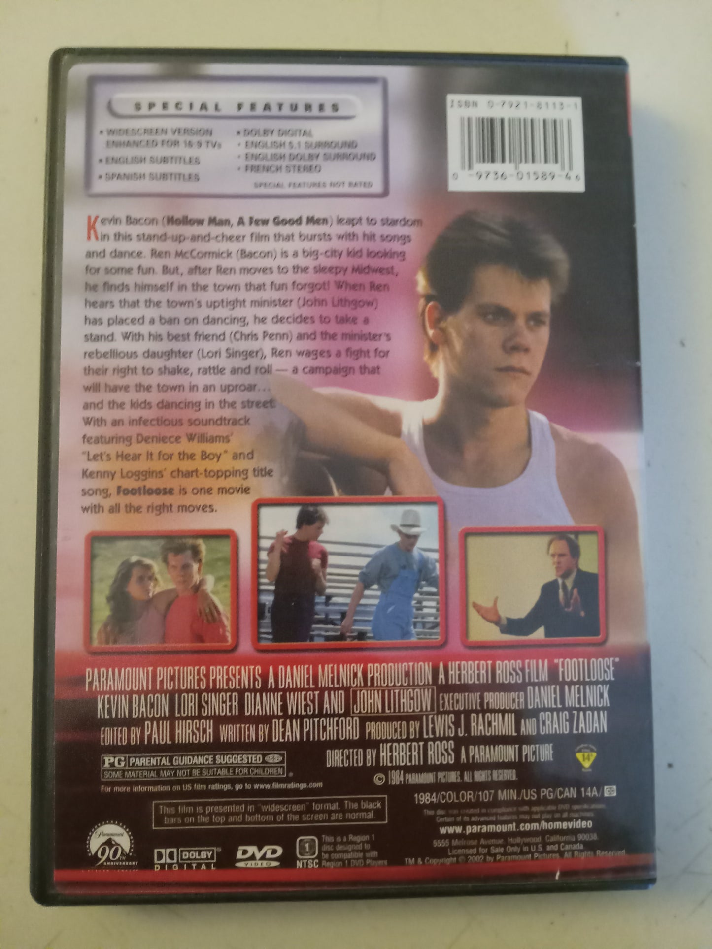 Footloose, DVD Movie, Widescreen, Special Collectors Edition, USED