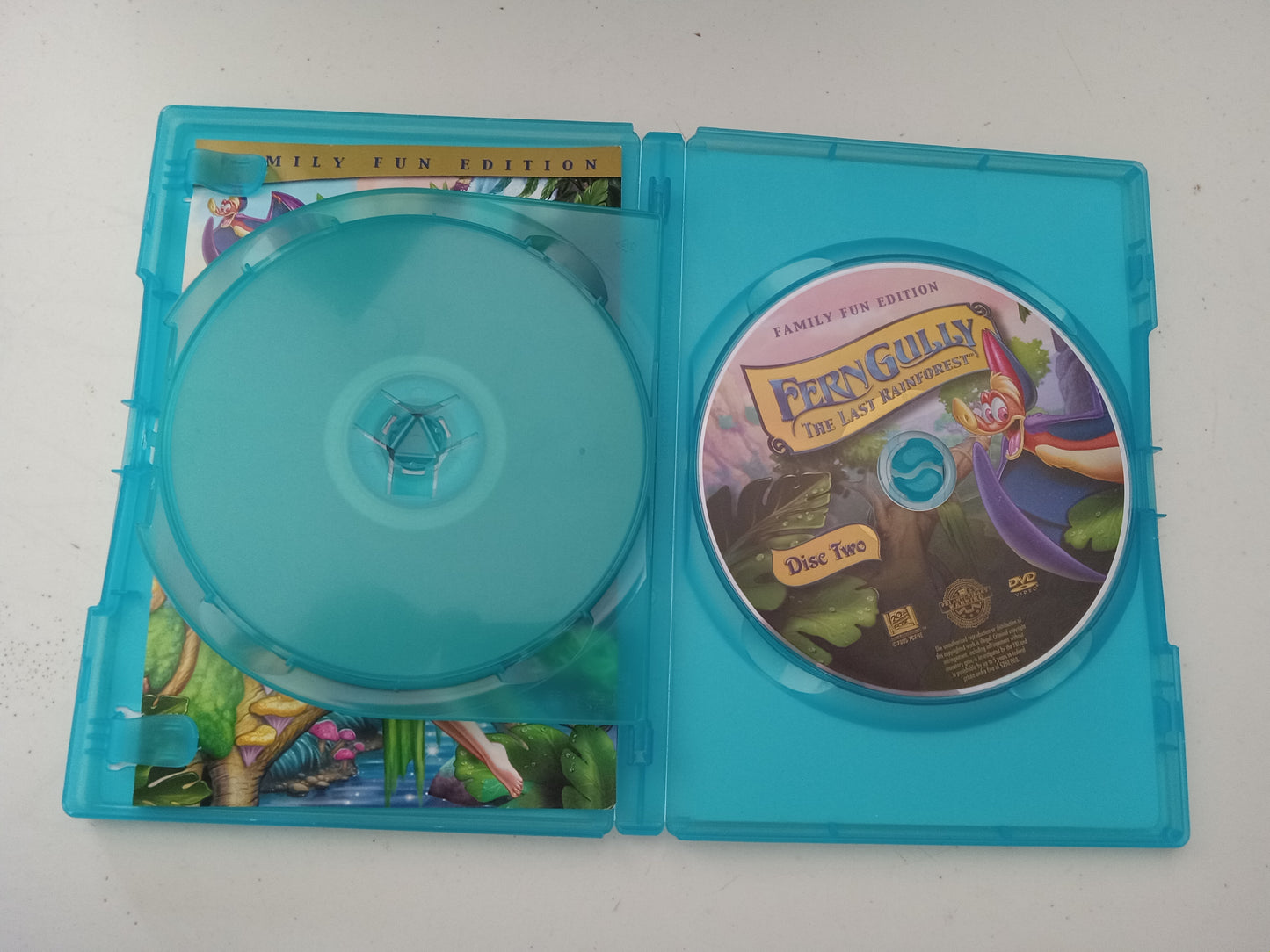 Fern Gully The Last Rainforest, Youngheart Animation 2 Disks, DVD Movie, Fullscreen, Widescreen, Rated G, USED