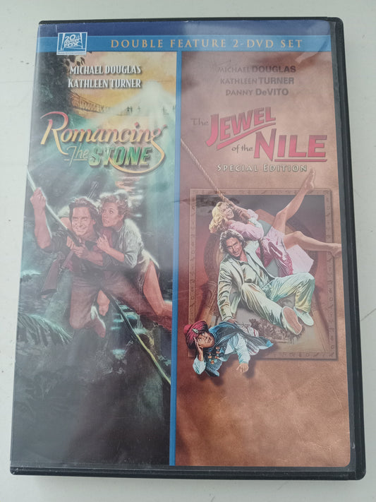 Romancing The Stone, The Jewel Of The Nile, 2 Disks, 2 DVD Movies, Michael Douglas Widescreen, Rated PG, USED