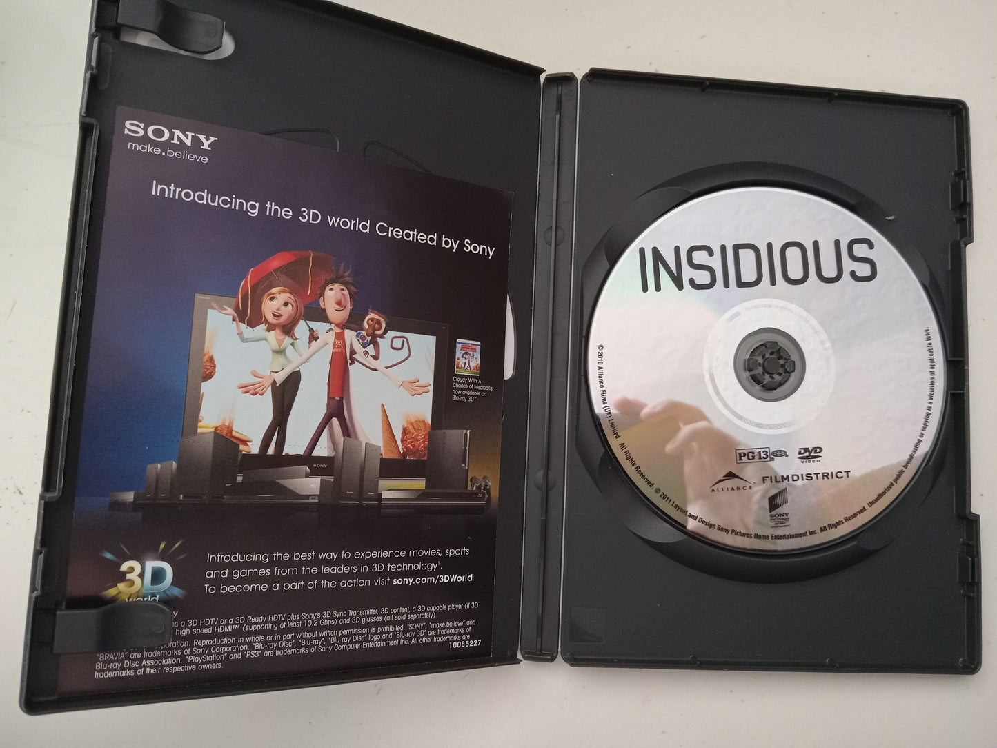 Insidious, DVD Movie, Patrick Wilson Widescreen, Rated PG-13, USED