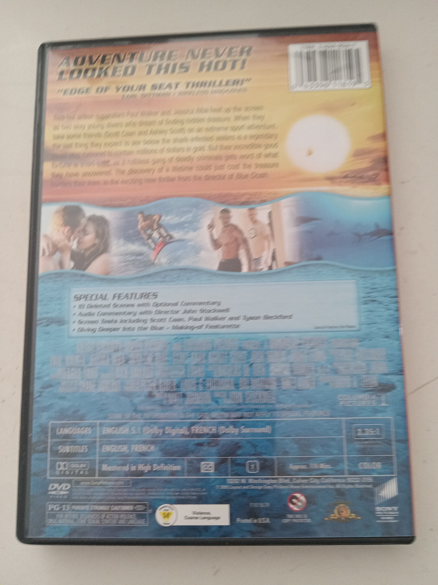 Into The Blue, DVD Movie, Paul Walker Fullscreen/Widescreen, Rated PG-13, USED