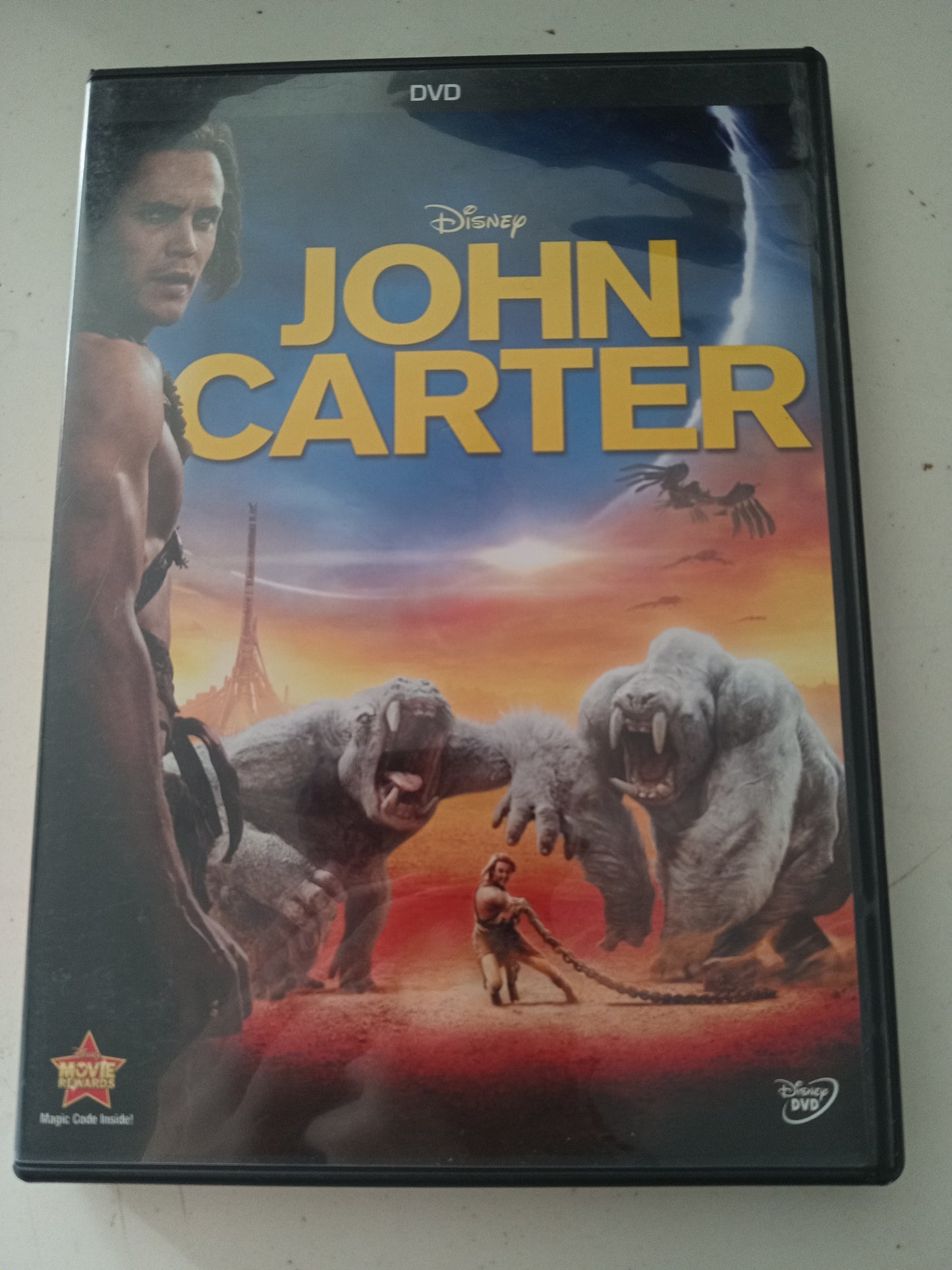 John Carter, Disney DVD Movie, Taylor Kitsch Widescreen, Rated PG-13, USED