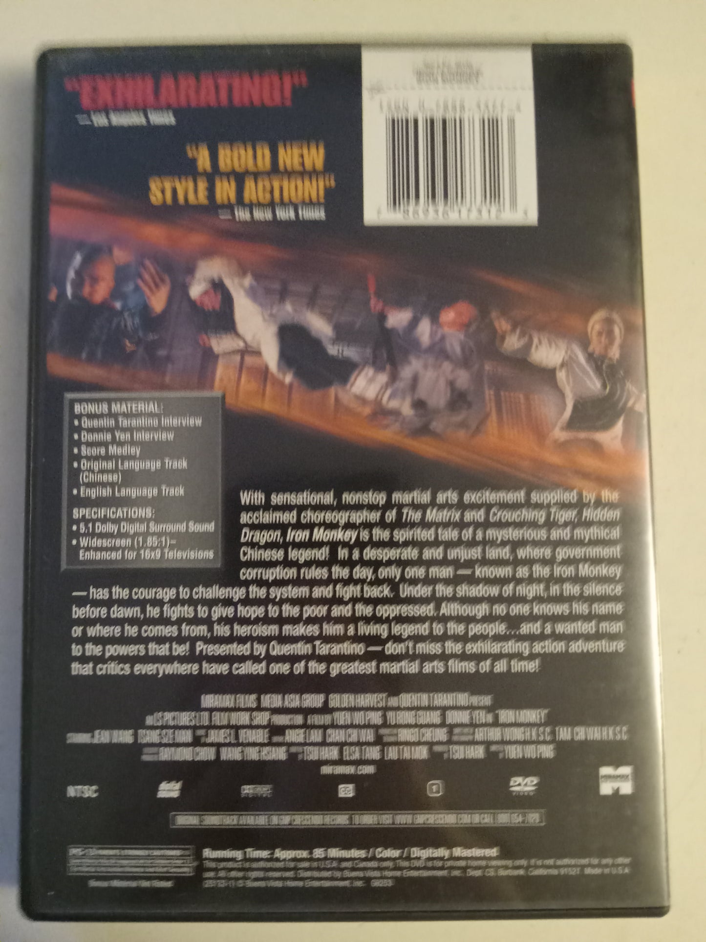 Iron Monkey, Unmask The Legend DVD Movie, Widescreen, Rated PG-13, USED
