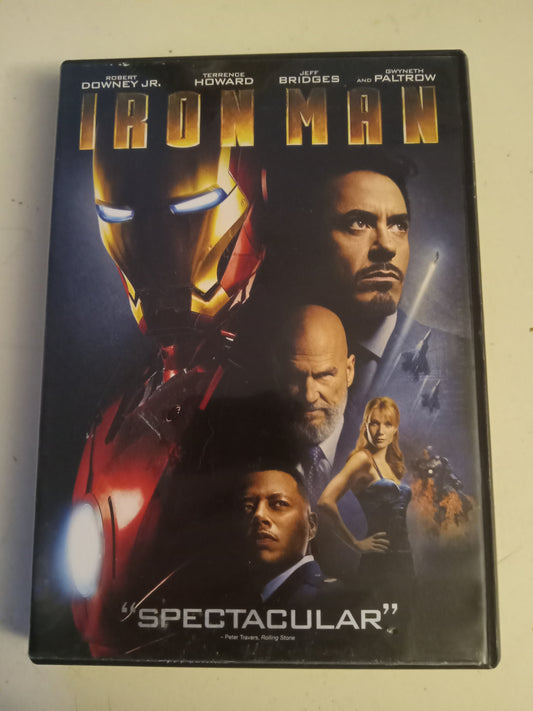 Iron Man (1), DVD Movie, Robert Downey Jr Widescreen, Rated PG-13, USED