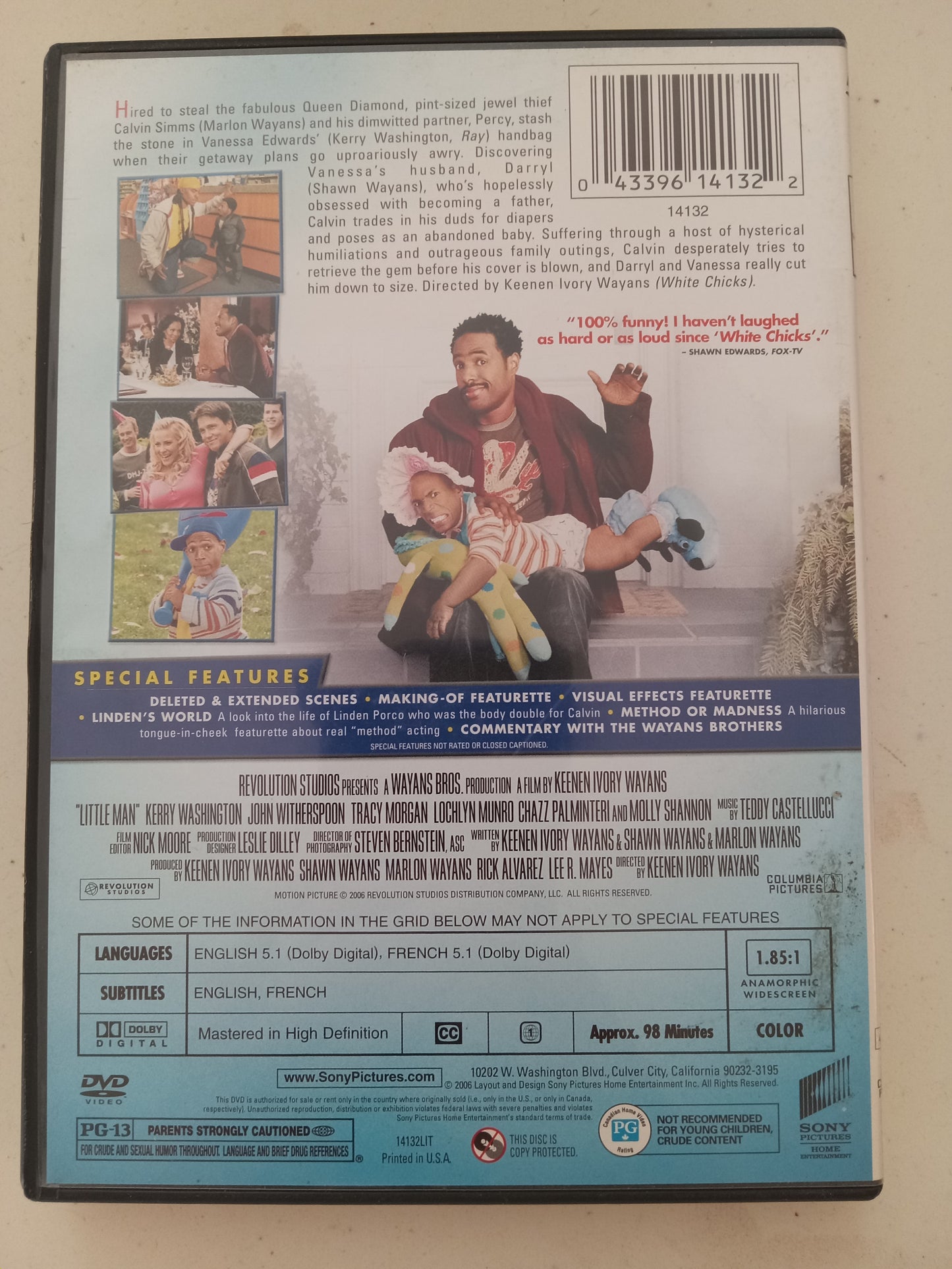Little Man, DVD Movie, Shawn Wayans Widescreen, Rated PG-13, USED