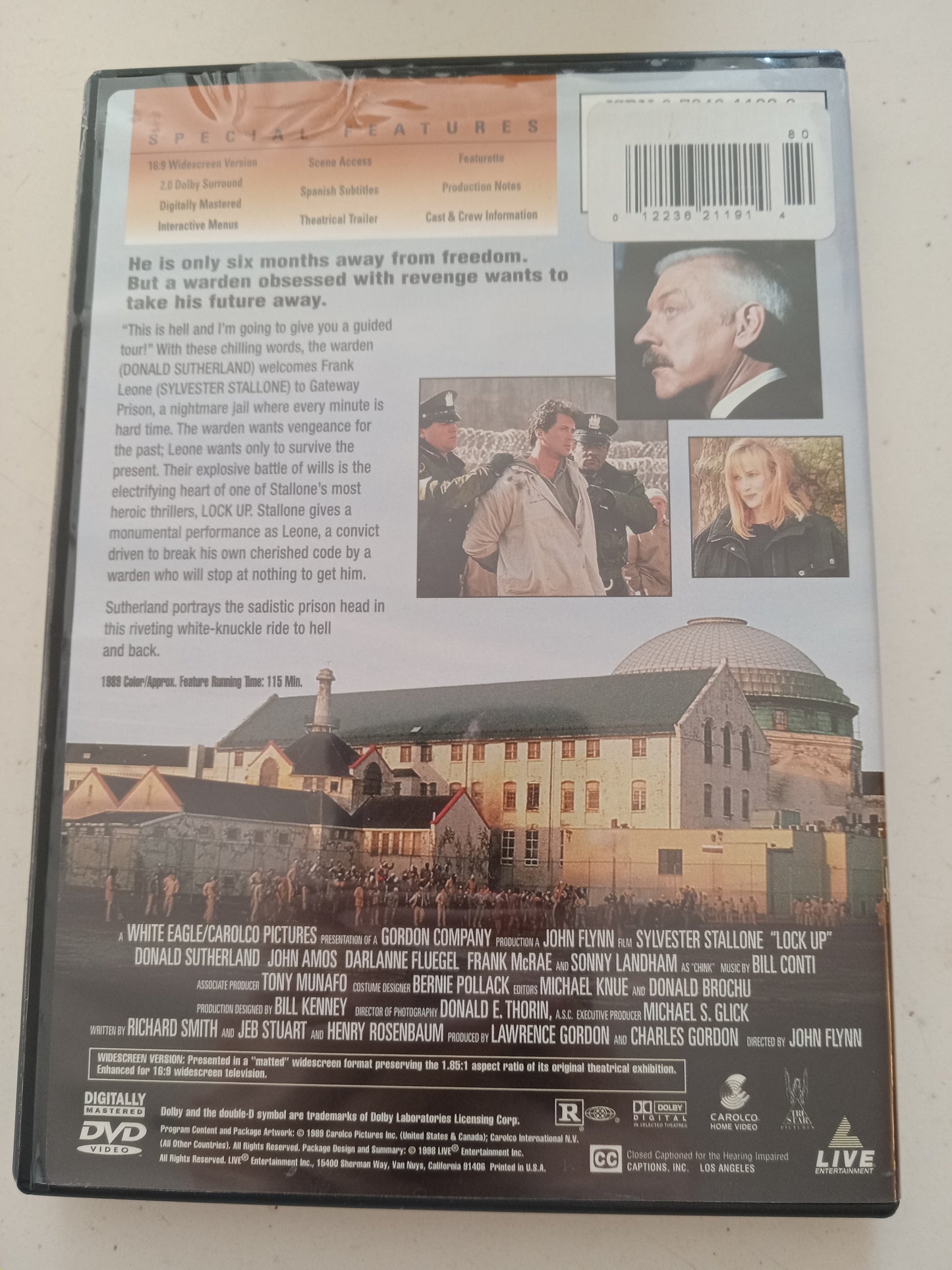 Lock Up, DVD Movie, Sylvester Stallone Widescreen, Rated R, USED