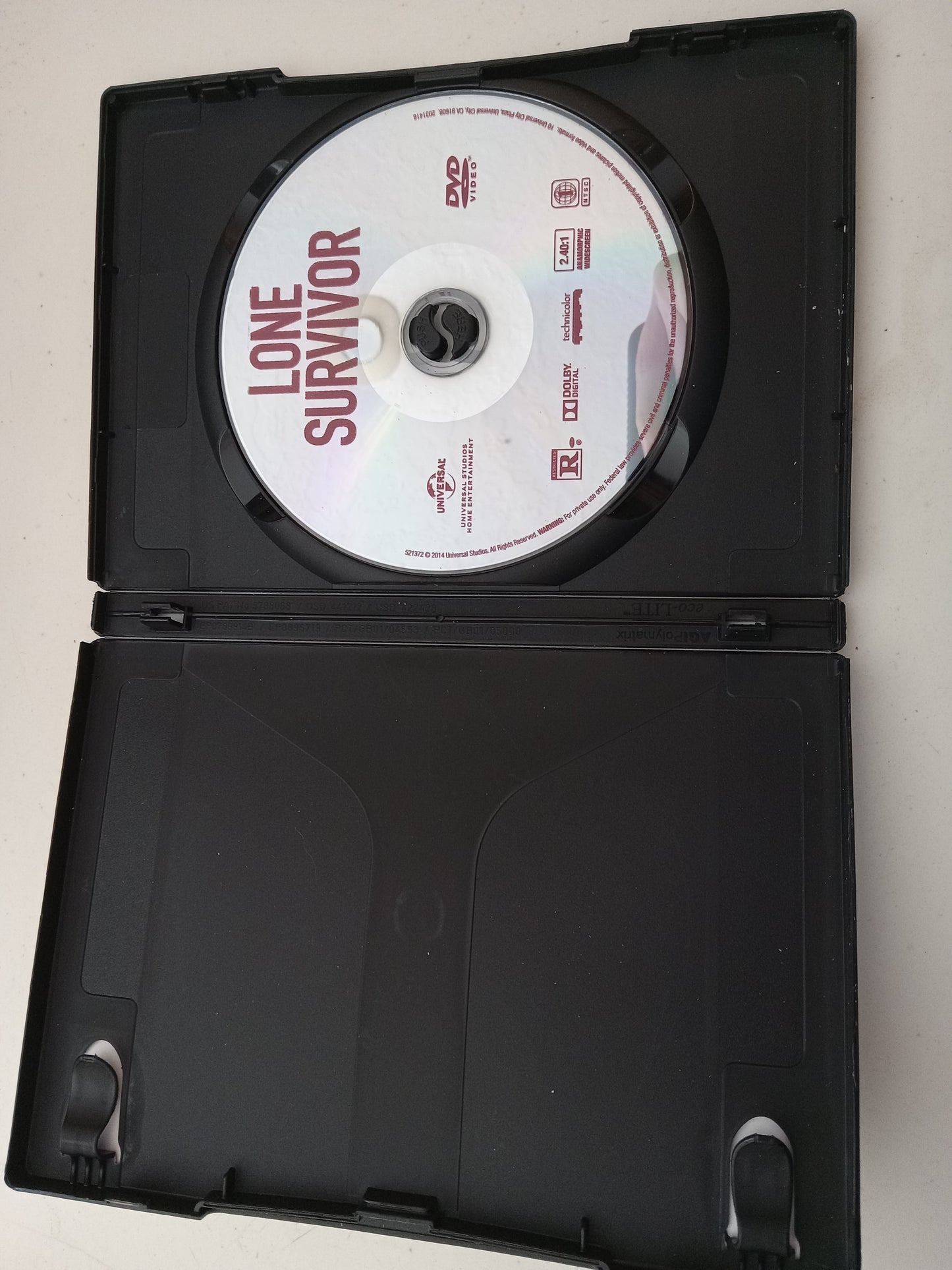 Lone Survivor, DVD Movie, Mark Wahlberg Widescreen, Rated R, USED