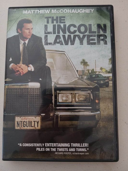 The Lincoln Lawyer, DVD Movie, Matthew McConaughey Widescreen, Rated R, USED