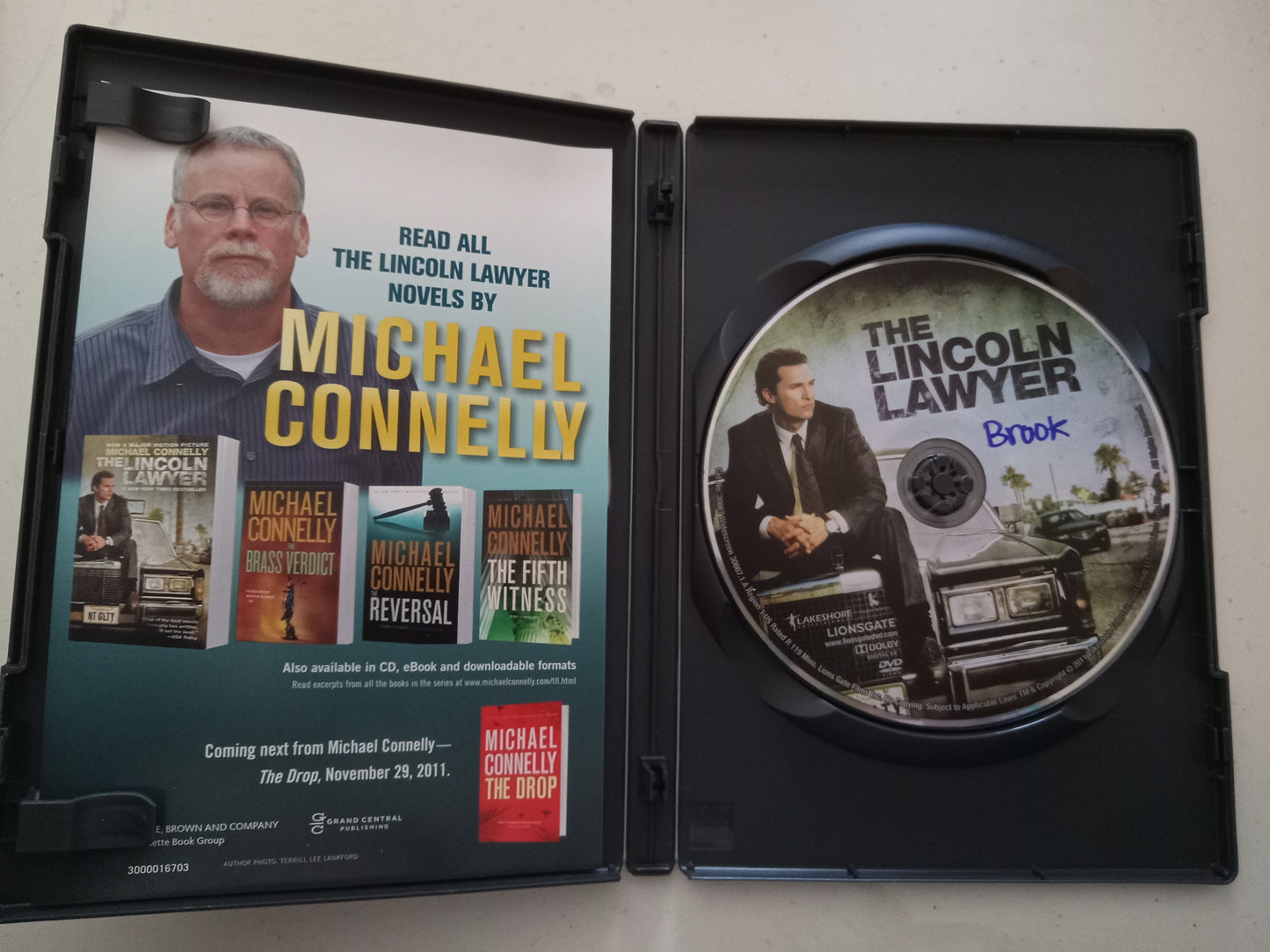 The Lincoln Lawyer, DVD Movie, Matthew McConaughey Widescreen, Rated R, USED
