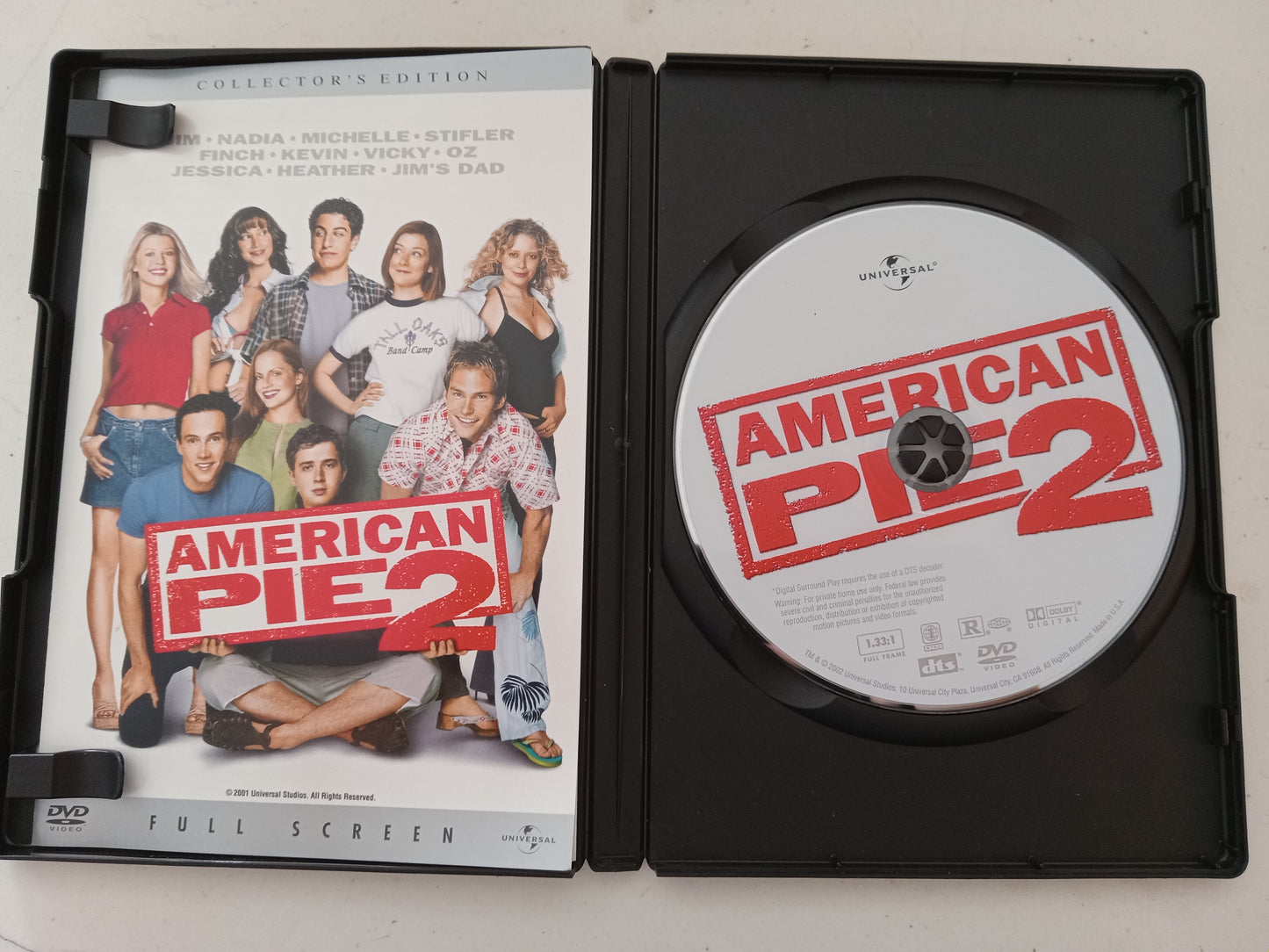 American Pie 2, Collector's Ed. DVD Movie, Jason Biggs Fullscreen/Widescreen, Rated R, USED