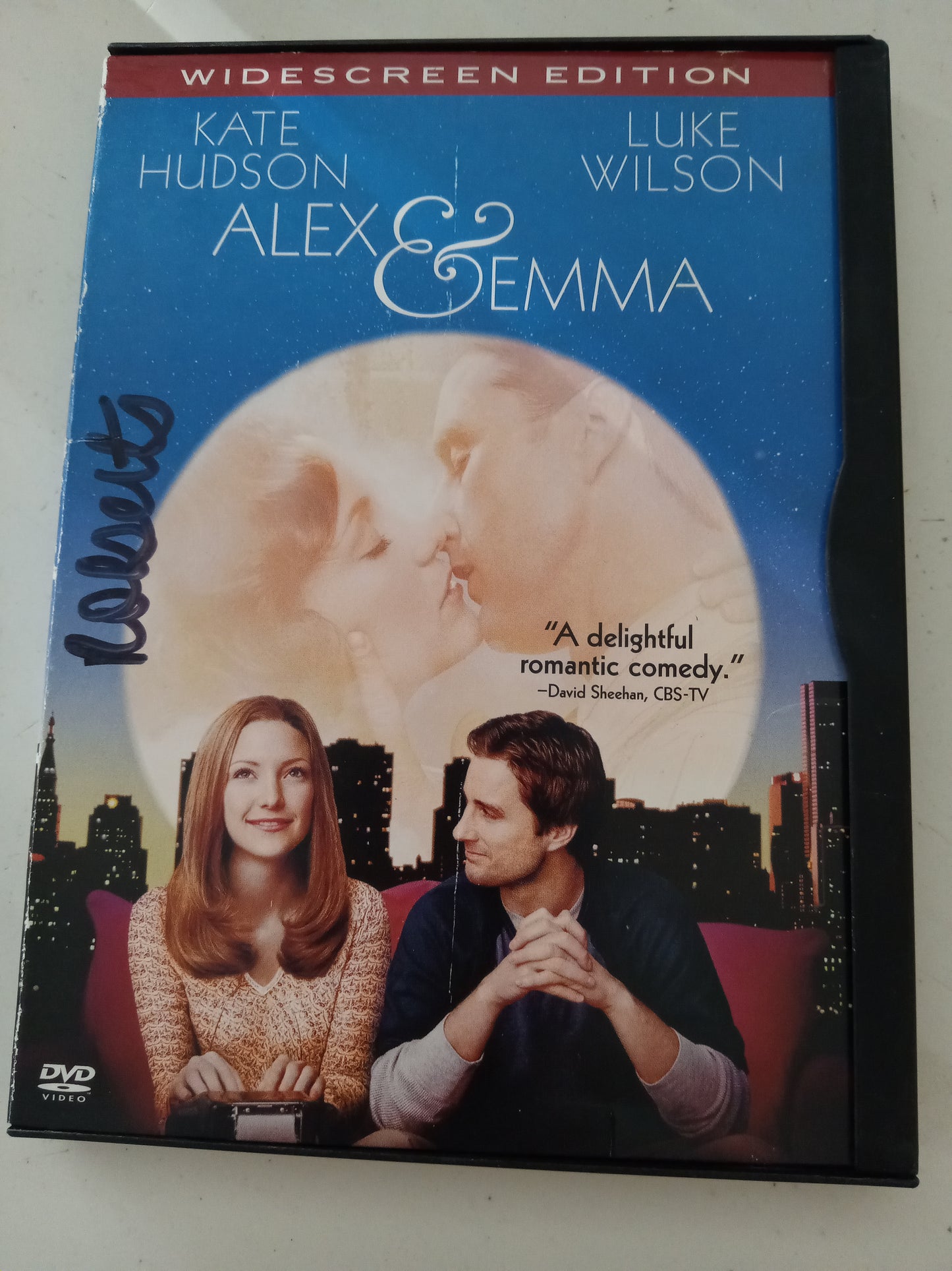 Alex And Emma, DVD Movie, Kate Hudson Widescreen, Rated PG-13, USED