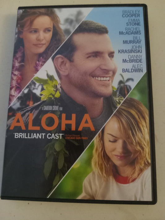 Aloha, DVD Movie, Bradley Cooper Widescreen, Rated PG-13, USED
