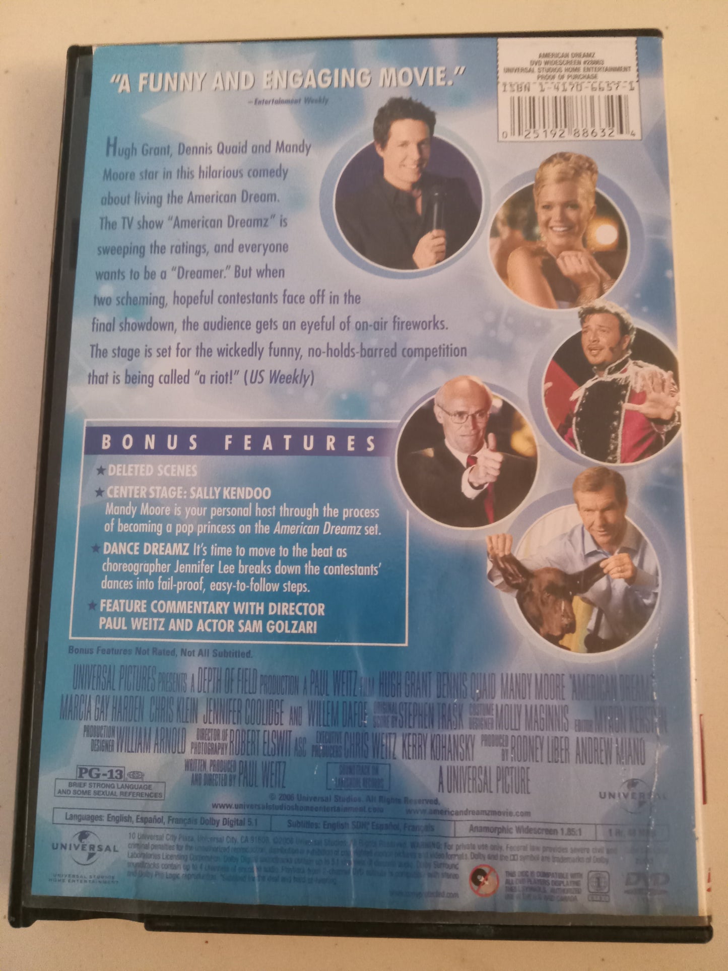 American Dreamz, DVD Movie, Hugh Grant Widescreen, Rated PG-13, USED